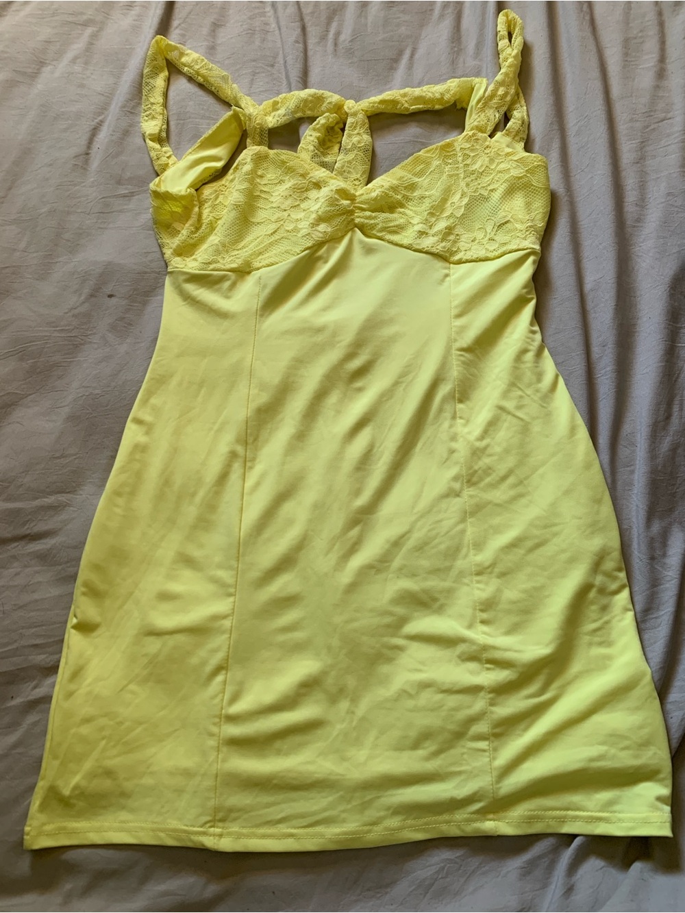 YELLOW MINI DRESS ‼️ - Picture 2 of 5